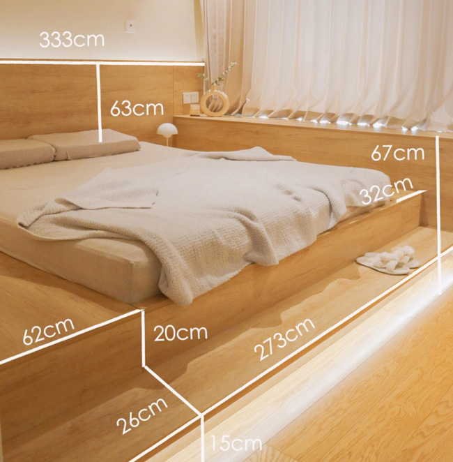 卧室地台床设计，地台床怎么做的？真干货哦！